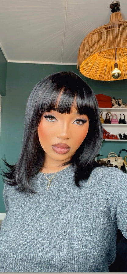 Peruvian FRINGE bob wig